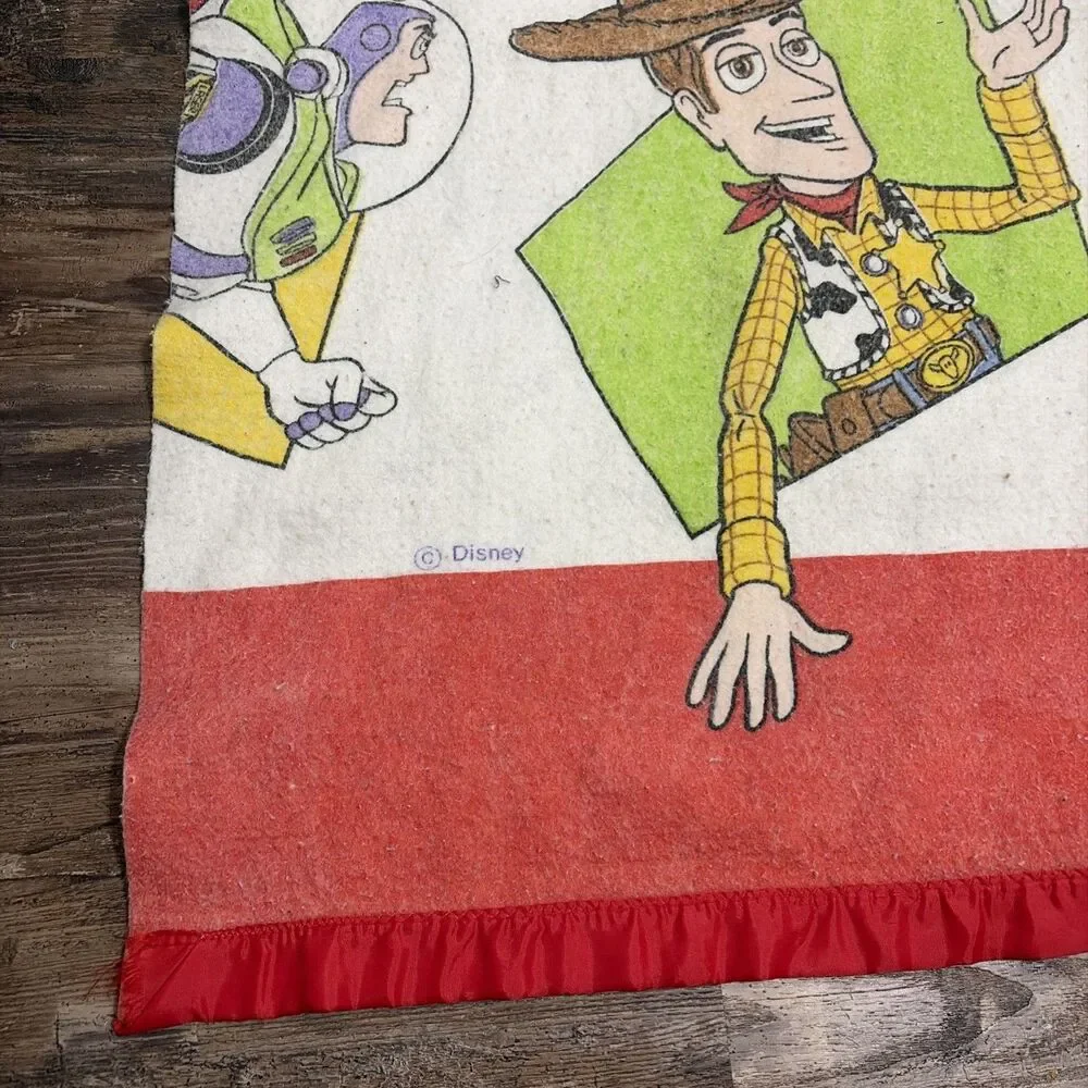 Vintage Toy Story Acrylic Blanket Throw Woody Buzz Lightyear 83
